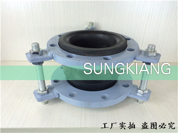 上海橡胶软接头角钢拉杆限位器的安装
