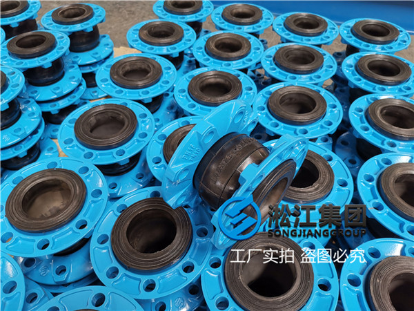 东莞污泥泵进出口安装橡胶软接头,通径DN80,压力16公斤